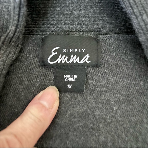 Simply Emma Open Front Cardigan, plus size 1X - Picture 5 of 12